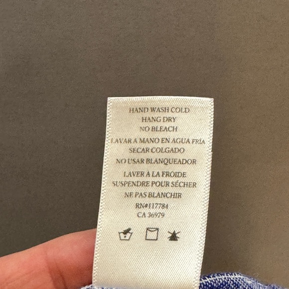 Rails Lydia Blue & White Striped Linen Long Sleeve Mini Dress Size Small - Picture 8 of 11